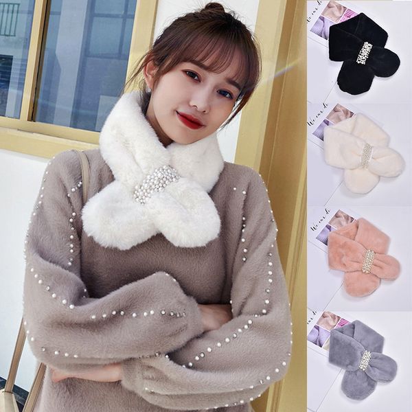 women winter fashion soft designer pearl faux fur scarf thick warm neck scarves female elegant clothing accessories, Blue;gray
women winter fashion soft designer pearl faux fur scarf thick warm neck scarves female elegant clothing accessories, Blue;gray