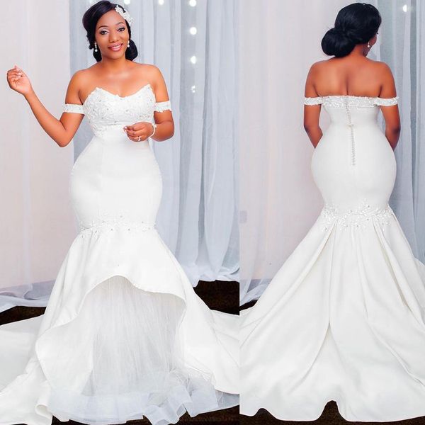 2021 white arabic mermaid wedding dresses applique beading off the shoulder satin plus size bridal gowns zip back sweep train marriage gowns
2021 white arabic mermaid wedding dresses applique beading off the shoulder satin plus size bridal gowns zip back sweep train marriage gowns