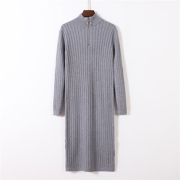 2021 new long sleeve women sweater winter thick turtlneck pullover knitted straight maxi noddle robe hrfz, Black;gray
2021 new long sleeve women sweater winter thick turtlneck pullover knitted straight maxi noddle robe hrfz, Black;gray