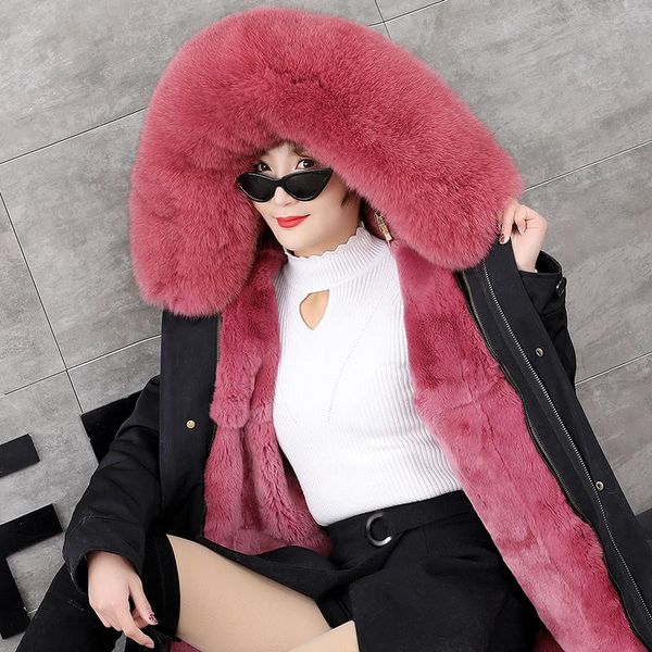 women's fur & faux 2021 style overcoming female removable rex hair inner bile collar coat mid-long overcoat, Black
women's fur & faux 2021 style overcoming female removable rex hair inner bile collar coat mid-long overcoat, Black