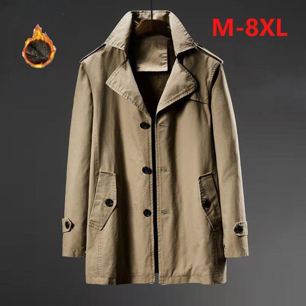 men's jackets men winter jacket fleece trench coat male 8xl spring autumn windbreaker long clothing england style warm parkas lx195, Black;brown
men's jackets men winter jacket fleece trench coat male 8xl spring autumn windbreaker long clothing england style warm parkas lx195, Black;brown