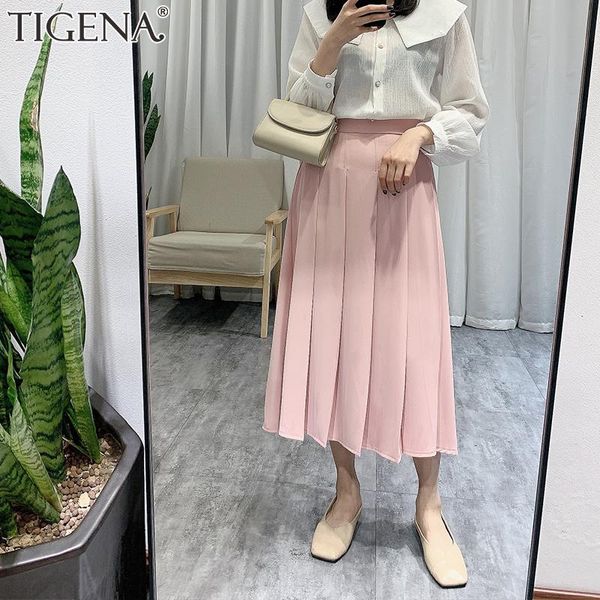 skirts tigena elegant midi long pleated skirt women 2021 spring summer solid a line high waist office lady work female pink black
skirts tigena elegant midi long pleated skirt women 2021 spring summer solid a line high waist office lady work female pink black
