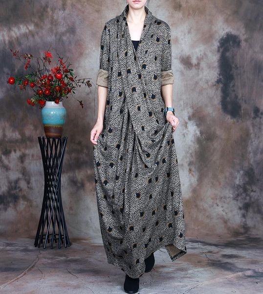 casual dresses 2021 autumn women vintage cross v neck clothing printed longue maxi dress female retro party lace up loose vestidos, Black;gray
casual dresses 2021 autumn women vintage cross v neck clothing printed longue maxi dress female retro party lace up loose vestidos, Black;gray