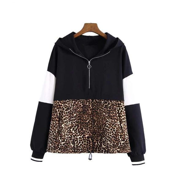 women's hoodies & sweatshirts 2021 oversized hoodie leopard women sporting casual pocket patchwork pullovers female chic jacket, Black
women's hoodies & sweatshirts 2021 oversized hoodie leopard women sporting casual pocket patchwork pullovers female chic jacket, Black