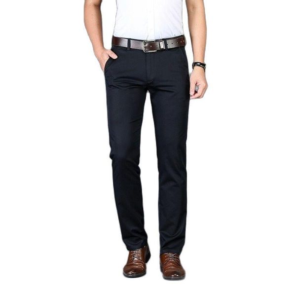 men's pants nice mens casual men summer thin solid color business straight stretch male slim lightweight full length trousers, Black
men's pants nice mens casual men summer thin solid color business straight stretch male slim lightweight full length trousers, Black