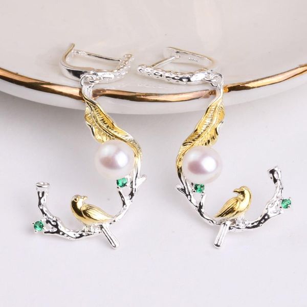 dangle & chandelier unice original design 925 sterling silver gold plated bird tree leaf freshwater pearls fine jewelry drop earrings for wo
dangle & chandelier unice original design 925 sterling silver gold plated bird tree leaf freshwater pearls fine jewelry drop earrings for wo