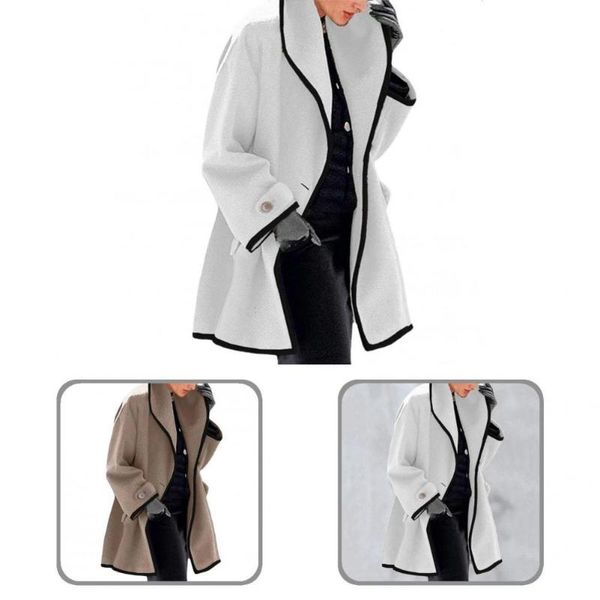 women's trench coats soft cool long sleeve woolen coat all match women loose for adult, Tan;black
women's trench coats soft cool long sleeve woolen coat all match women loose for adult, Tan;black