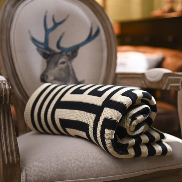 blankets brand throw blanket - 1pc 100% cotton knitted spring/autumn sofa cobertor 130x150cm