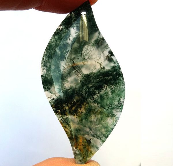 natural handmade ocean deep water grass agate chalcedony ink jade pendant necklace, Red;blue
natural handmade ocean deep water grass agate chalcedony ink jade pendant necklace, Red;blue