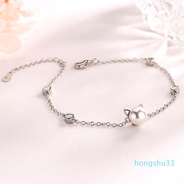 wholesale-new style bracelet female cute pearl kitty bracelet valentine's day confession to send girlfriend jewelry bracelet, Golden;silver
wholesale-new style bracelet female cute pearl kitty bracelet valentine's day confession to send girlfriend jewelry bracelet, Golden;silver