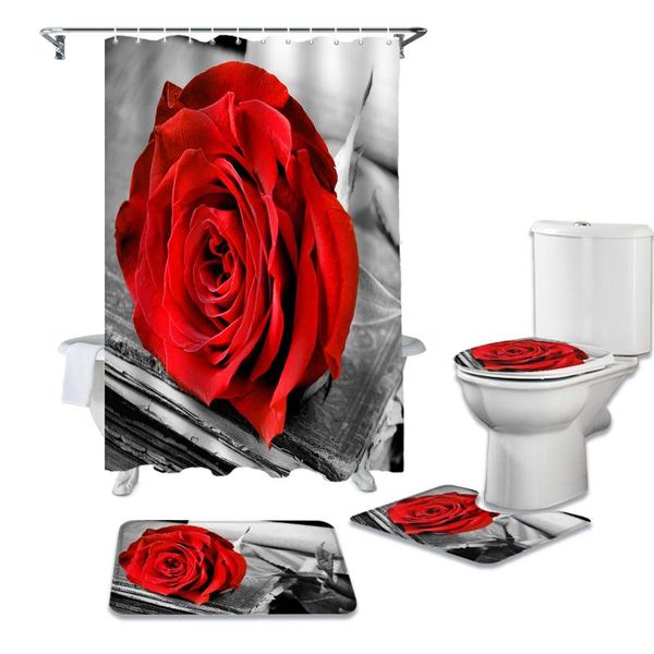 red rose on shabby book bathroom non-slip mat set durable waterproof shower curtain set rug lid toilet cover bath mat rugs
red rose on shabby book bathroom non-slip mat set durable waterproof shower curtain set rug lid toilet cover bath mat rugs