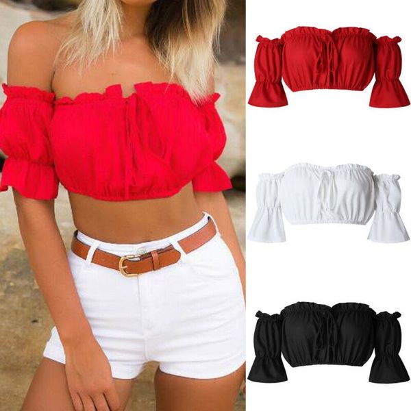 women's swimwear women off shoulder lantern sleeve blouse ladies loose casual t shirt, White;black
women's swimwear women off shoulder lantern sleeve blouse ladies loose casual t shirt, White;black