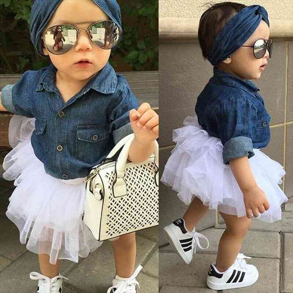 3 pieces toddler kids baby girl clothes set denim t shirt and white tulle tutu skirts headband outfits 1 5
3 pieces toddler kids baby girl clothes set denim t shirt and white tulle tutu skirts headband outfits 1 5