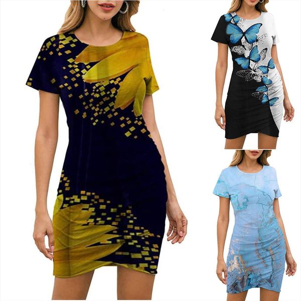 short sleeve printing fashion women dresses summer elastic loose comfy swing daily, Black;gray
short sleeve printing fashion women dresses summer elastic loose comfy swing daily, Black;gray