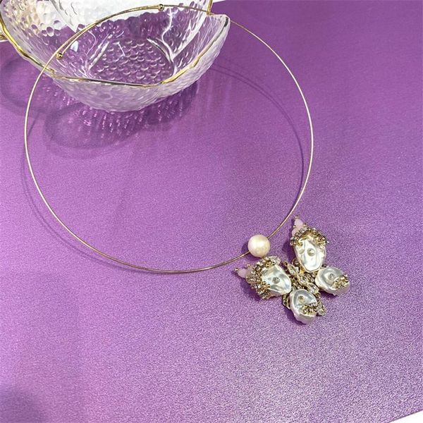 chokers vintage style court baroque pearl collar butterfly necklace non-mainstream design, Golden;silver
chokers vintage style court baroque pearl collar butterfly necklace non-mainstream design, Golden;silver