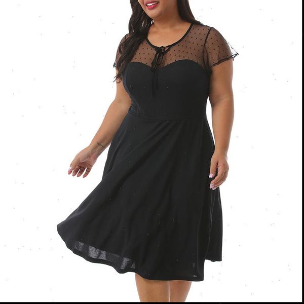 big size 9xl woman summer dress loose mesh patchwork black plus size dresses women clothing 9xl party dress vestidos, Black;gray
big size 9xl woman summer dress loose mesh patchwork black plus size dresses women clothing 9xl party dress vestidos, Black;gray
