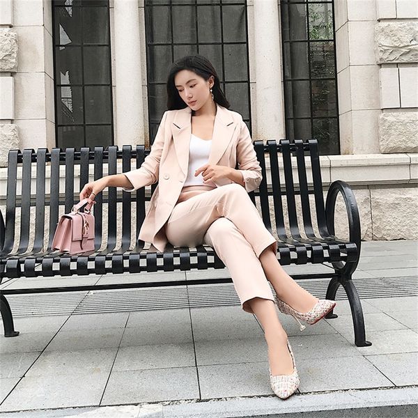 british women's suit spring and fall new retro elastic waistband jacket nine pants fashion two-piece temperament wbh1, Gray
british women's suit spring and fall new retro elastic waistband jacket nine pants fashion two-piece temperament wbh1, Gray