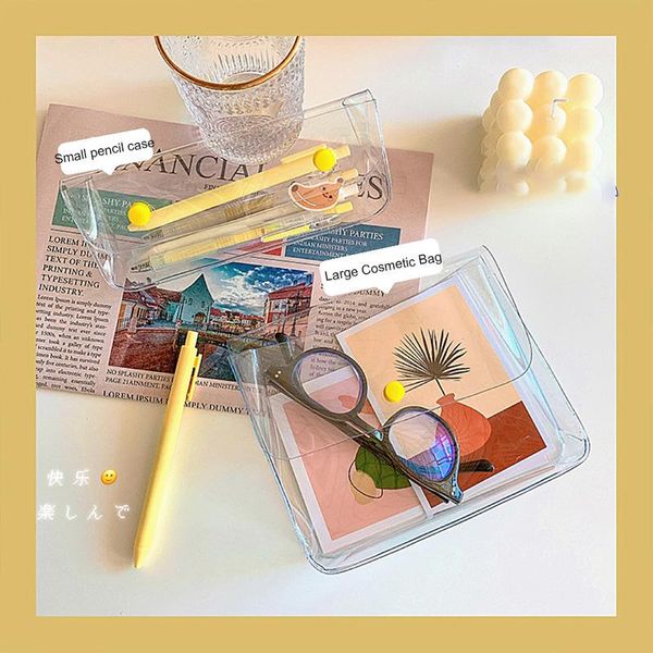storage bags ins style snap button pen bag korean version portable cosmetic pvc transparent home dropship
storage bags ins style snap button pen bag korean version portable cosmetic pvc transparent home dropship