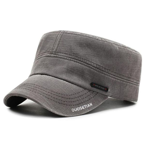 wide brim hats adjustable size men's cotton retro fashion army men flat cap snapback spring casual sports caps, Blue;gray
wide brim hats adjustable size men's cotton retro fashion army men flat cap snapback spring casual sports caps, Blue;gray