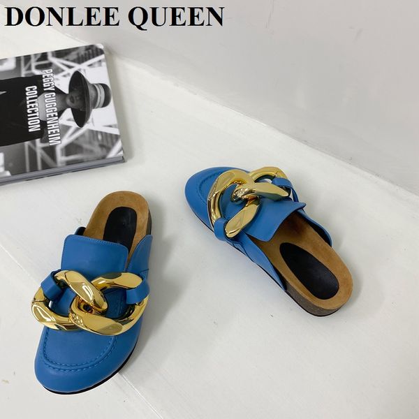 fashion chain decor slippers women round toe flats mules lazy loafer shoes women outdoor slides slip on casual shoes big size 40, Black
fashion chain decor slippers women round toe flats mules lazy loafer shoes women outdoor slides slip on casual shoes big size 40, Black