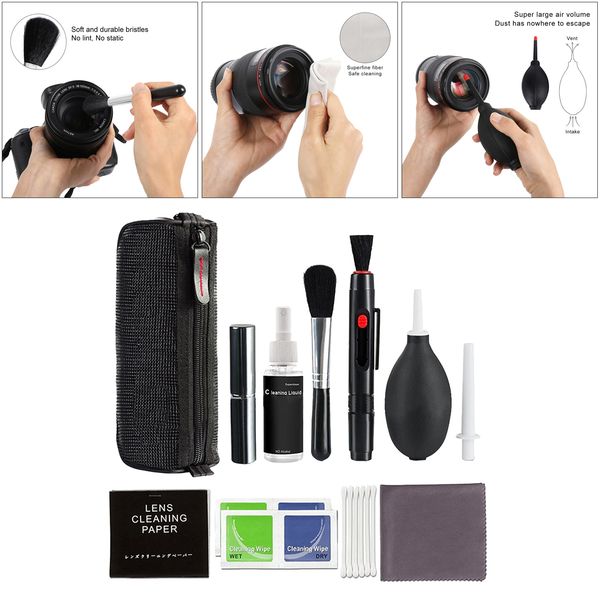 professional camera cleaning kit (with carry case),including cleaning solution/cleaning swabs/lens pen/air blower/cleaning cloth for dslr
professional camera cleaning kit (with carry case),including cleaning solution/cleaning swabs/lens pen/air blower/cleaning cloth for dslr
