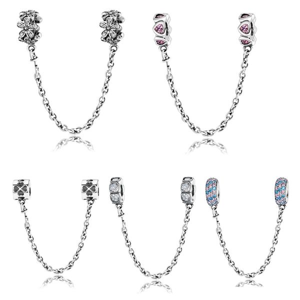 real 925 sterling silver charms bead heart flower round shape safety chain charms fit original charm bracelet jewelry making q0531, Black
real 925 sterling silver charms bead heart flower round shape safety chain charms fit original charm bracelet jewelry making q0531, Black