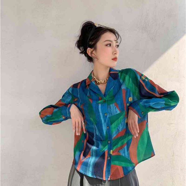 women's blouses & shirts color block aesthetic shirt long sleeve and women lapel colorfull print spring fashion clothing uvsb, White
women's blouses & shirts color block aesthetic shirt long sleeve and women lapel colorfull print spring fashion clothing uvsb, White