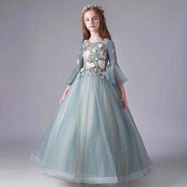 girl's dresses flower girl for weddings o neck half sleeves kids party communion appliques pearls embroidery princess dress, Red;yellow
girl's dresses flower girl for weddings o neck half sleeves kids party communion appliques pearls embroidery princess dress, Red;yellow