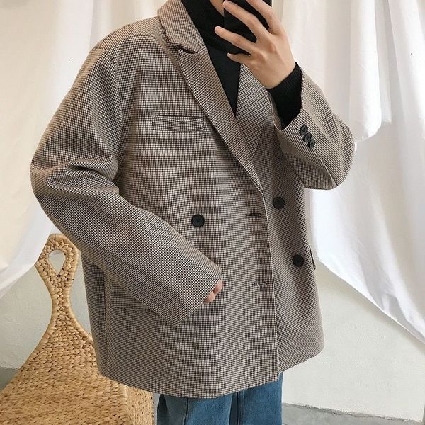 2021 plaid blazer men's fashion retro business casual suit men streetwear jacket mens short coat s-xl dnbb, White;black
2021 plaid blazer men's fashion retro business casual suit men streetwear jacket mens short coat s-xl dnbb, White;black