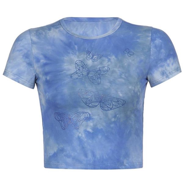 women's t-shirt women summer short sleeve o-neck harajuku gradient glitter butterfly print crop casual slim fit vintage aesthetic pu, White
women's t-shirt women summer short sleeve o-neck harajuku gradient glitter butterfly print crop casual slim fit vintage aesthetic pu, White
