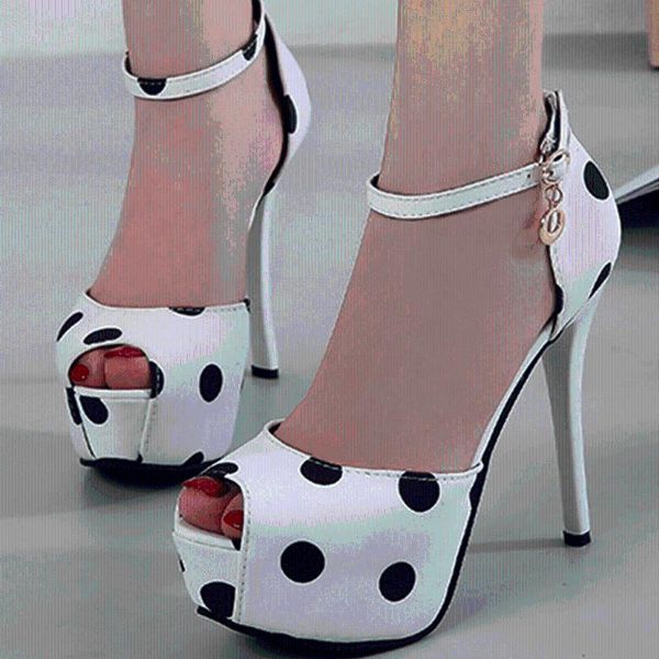 sandals 2021 thin high heels polka dot peep toe platform party summer women shoes, Black
sandals 2021 thin high heels polka dot peep toe platform party summer women shoes, Black