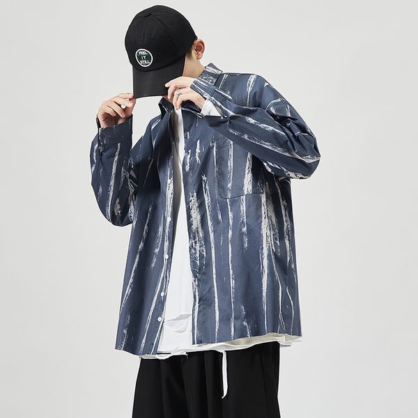 2021 brand spring autumn long sleeves new collar korea style shirt for men's harajuku clothing t08b, White;black
2021 brand spring autumn long sleeves new collar korea style shirt for men's harajuku clothing t08b, White;black