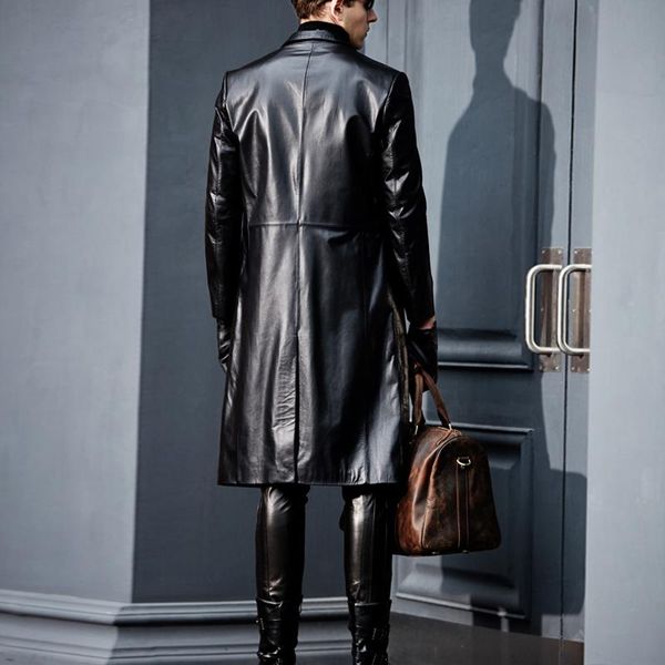 men's leather & faux luxury real windbreakers men streetwear slim fit windproof overcoat 2021 autumn winter business casual cowhide coa, Black
men's leather & faux luxury real windbreakers men streetwear slim fit windproof overcoat 2021 autumn winter business casual cowhide coa, Black