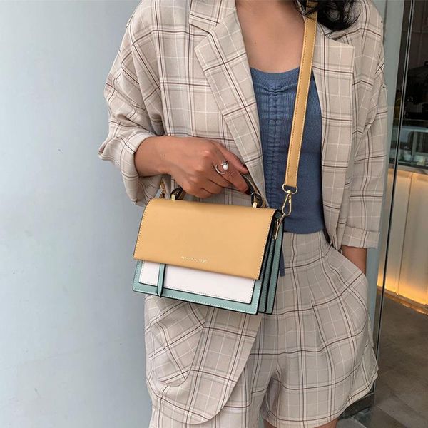 shoulder bags contrast color square tote bag 2021 fashion pu leather women's designer handbag travel messenger
shoulder bags contrast color square tote bag 2021 fashion pu leather women's designer handbag travel messenger