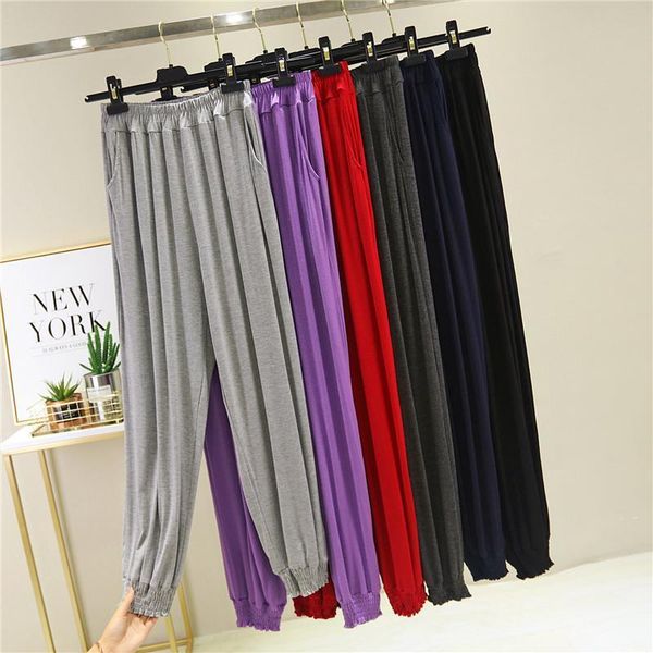 2021 women spring autumn loose casual harem female elastic waist modal cotton soft trousers new fashion sport pants l460jps8, Black;white
2021 women spring autumn loose casual harem female elastic waist modal cotton soft trousers new fashion sport pants l460jps8, Black;white