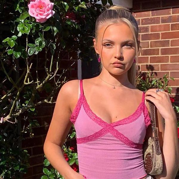 lace patchwork e girl y2k women summer backless v neck short camisole casual spaghetti strap solid d35, White
lace patchwork e girl y2k women summer backless v neck short camisole casual spaghetti strap solid d35, White