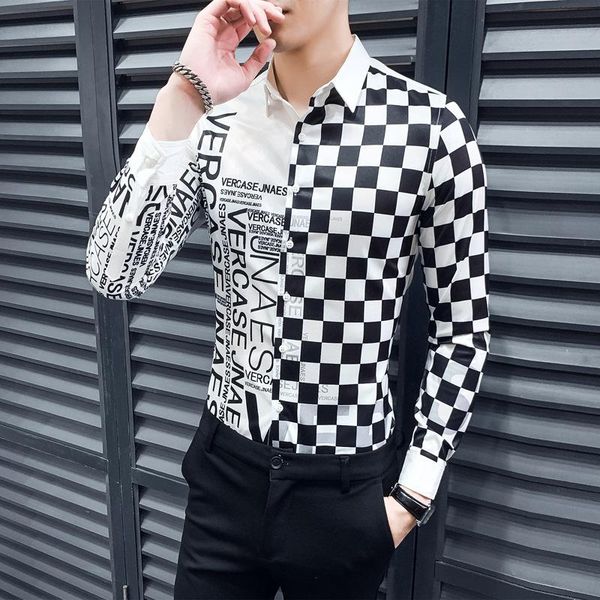 men's casual shirts 2021 europe and america fall fashion long sleeve slim fit shirt asymmetric printed, White;black
men's casual shirts 2021 europe and america fall fashion long sleeve slim fit shirt asymmetric printed, White;black
