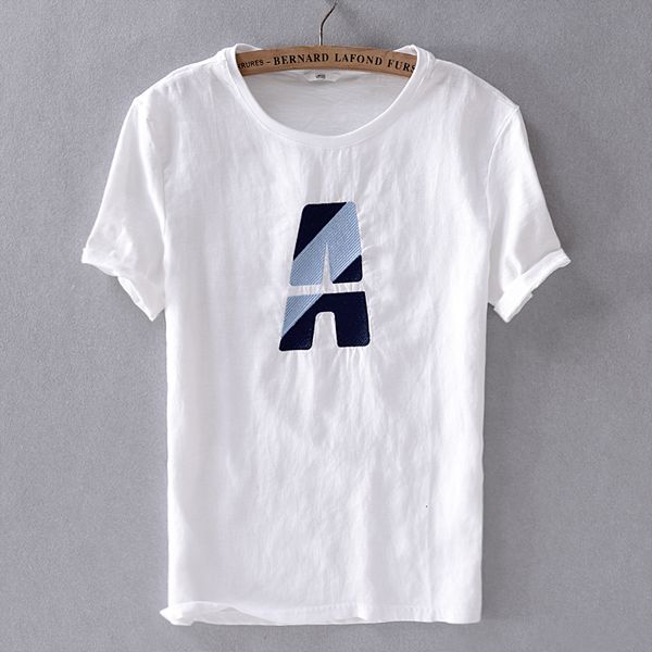 2021 new men's linen short-sleeved t-shirt fashion trend male t shirt letters embroidery casual summer white tshirt chemise camisa i6ng
2021 new men's linen short-sleeved t-shirt fashion trend male t shirt letters embroidery casual summer white tshirt chemise camisa i6ng