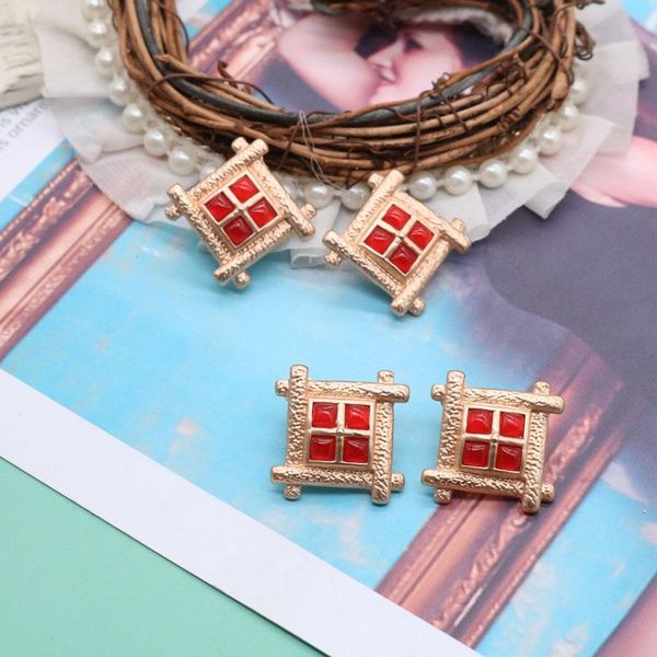 stud matte alloy trendy red geometric earrings textured wedding party jewelry, Golden;silver
stud matte alloy trendy red geometric earrings textured wedding party jewelry, Golden;silver