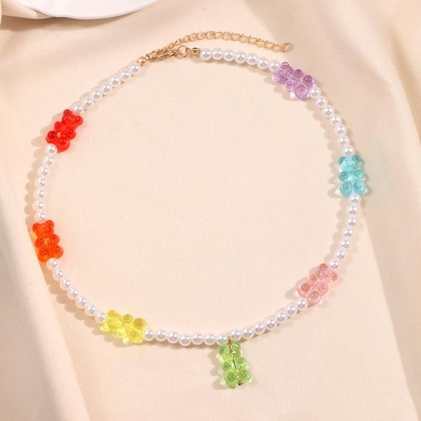 chokers ins sweet candy color transparent bear bead necklace for women mini imitation pearl choker party jewelry gift, Golden;silver
chokers ins sweet candy color transparent bear bead necklace for women mini imitation pearl choker party jewelry gift, Golden;silver