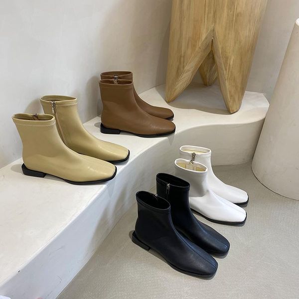 boots round toe women stretch fashion spring/autumn sock flats low heels black brown yellow white side zipper boot
boots round toe women stretch fashion spring/autumn sock flats low heels black brown yellow white side zipper boot