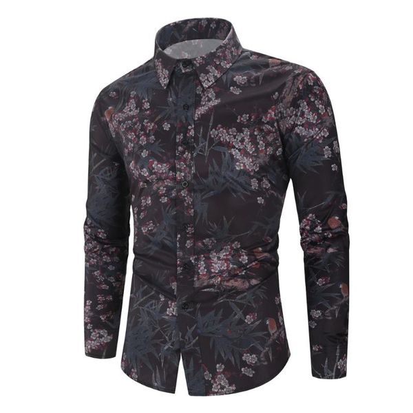 autumn and winter new flowers printed long sleeve shirt fashion casual shirts for men dress shirts men loose male clothing, White;black
autumn and winter new flowers printed long sleeve shirt fashion casual shirts for men dress shirts men loose male clothing, White;black