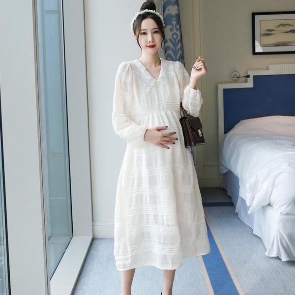 maternity dresses 6375# dress spring autumn long sleeve gauze patchwork stylish for pregnant women mom, White
maternity dresses 6375# dress spring autumn long sleeve gauze patchwork stylish for pregnant women mom, White