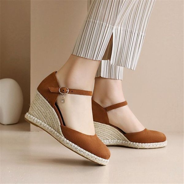 pxelena 2021 new spring summer sandals women wedge high heels ankle strap faux suede round toe shoes plus size 34-44 black brown
pxelena 2021 new spring summer sandals women wedge high heels ankle strap faux suede round toe shoes plus size 34-44 black brown