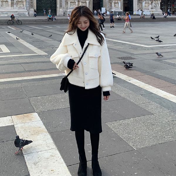 2021 new fashions women's winter cashmere jacket keep warm long ladies lapels short coat girls outwear 5s1b, Black;brown
2021 new fashions women's winter cashmere jacket keep warm long ladies lapels short coat girls outwear 5s1b, Black;brown