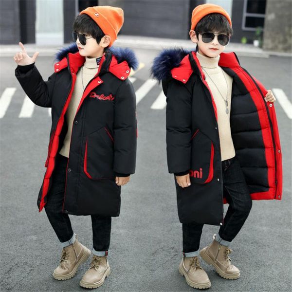 down coat boys winter 2021 children's teenage boy thick jacket clothing fur parkas padded 5-14t, Blue;gray
down coat boys winter 2021 children's teenage boy thick jacket clothing fur parkas padded 5-14t, Blue;gray