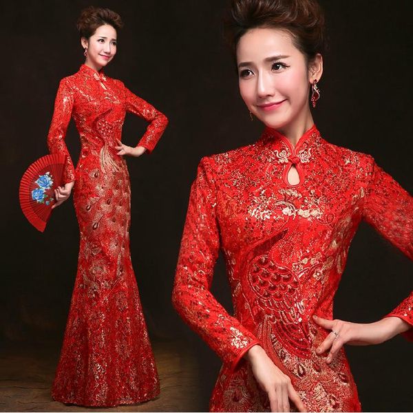 ethnic clothing red cheongsam dress bride wedding qipao traditional chinese oriental dresses robe evening party
ethnic clothing red cheongsam dress bride wedding qipao traditional chinese oriental dresses robe evening party