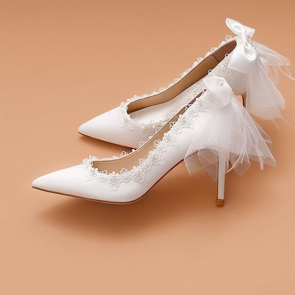 dress shoes silk wedding bride's pure white bow net tassel elegant princess single woman thin heels party pumps sandalias mujer, Black
dress shoes silk wedding bride's pure white bow net tassel elegant princess single woman thin heels party pumps sandalias mujer, Black