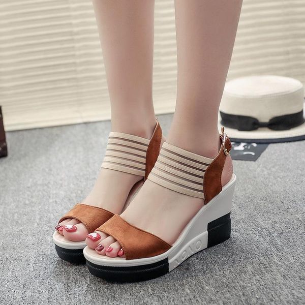 sandals 2021 fashion wedge women shoes casual belt buckle high heel fish mouth luxury sandal buty damskie hjm7, Black
sandals 2021 fashion wedge women shoes casual belt buckle high heel fish mouth luxury sandal buty damskie hjm7, Black