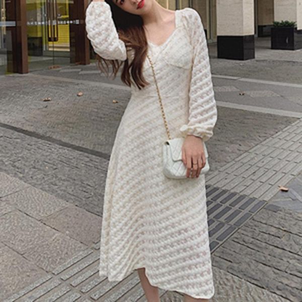 casual dresses long dress white 2021 temperament ladies fashion slim waist pearl lantern sleeve v-neck autumn winter solid color, Black;gray
casual dresses long dress white 2021 temperament ladies fashion slim waist pearl lantern sleeve v-neck autumn winter solid color, Black;gray